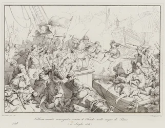 Seesieg gegen die Türken in den Gewässern von Paros