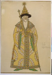 Der Zar Dodon. Kostüm für die Oper "Der goldene Hahn" von Nikolai Rimski-Korsakow