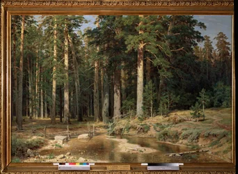 Mastbaumhain (Polyalthia longifolia) - Gemälde von Ivan Ivanovich Shishkin (1832-1898), Öl auf Leinwand