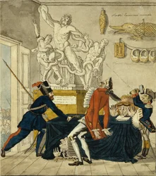 Napoleon Bonaparte verkauft gestohlene Waren, 1813