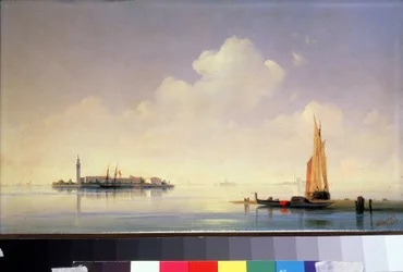 Die venezianische Lagune, Blick auf San Giorgio Maggiore. Gemälde von Ivan Aivazovsky