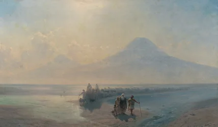 Der Abstieg Noahs vom Berg Ararat