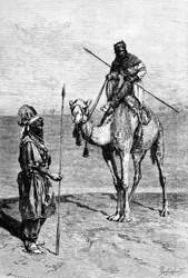 Tuaregs auf einer Reise, Nordafrika, 1895