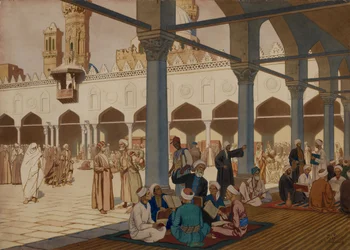 Hof der Al-Azhar-Moschee und Universität, Kairo, 1928