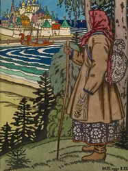 Bauernmädchen. Illustration zum Buch Contes de l