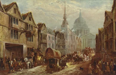 Eingang zum La Belle Sauvage Inn Yard, Ludgate Hill, London