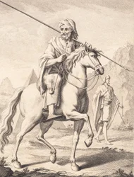 Ein Araber zu Pferd
