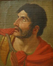 Antiker Krieger. Studienkopf