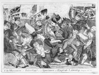 Das Massaker von Peterloo! oder ein Beispiel englischer Freiheit, 16. August 1819