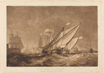 Eingang zum Hafen von Calais, veröffentlicht 1816