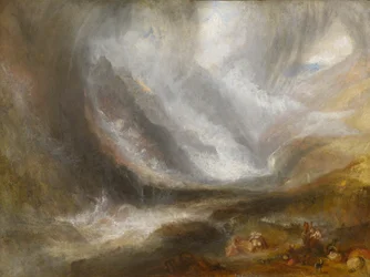 Tal von Aosta: Schneesturm, Lawine und Gewitter, 1836-37