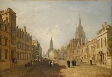 Ansicht der High Street, Oxford, 1809-1810