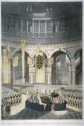 Die Zeremonie von Lord Nelsons Beerdigung in der St. Paul