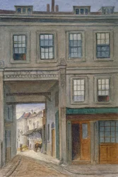 Ansicht von New Inn, Old Bailey, City of London, 1868