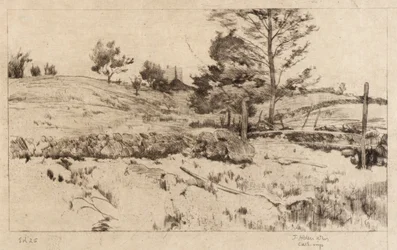 Landschaft (Skizze von Feldern)