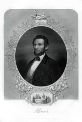 Präsident Abraham Lincoln, amerikanischer Politiker, 1862-1867
