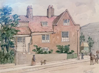 Alte Häuser am Kennington Green, 1855