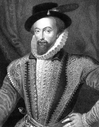 Sir Walter Raleigh, englischer Schriftsteller, Dichter, Höfling, Abenteurer und Entdecker, 1821