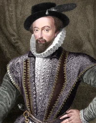 Sir Walter Raleigh, englischer Schriftsteller, Dichter, Höfling, Abenteurer und Entdecker