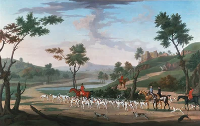 Jagdszene im Galopp