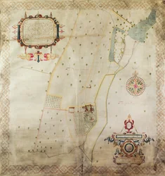 Karte des Herrenhauses von Shifnal, Shropshire, 1635