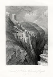 Das Kloster St. Saba, Wildnis von Engadi, Heiliges Land, 19. Jahrhundert