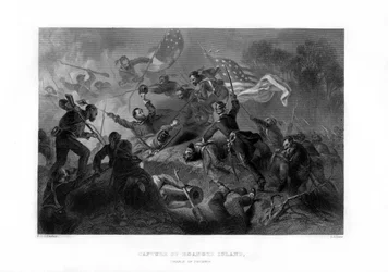 Angriff der Zouaven, Eroberung der Roanoke-Insel, North Carolina