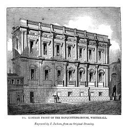 Ostfront des Banketthauses, Whitehall, 1843