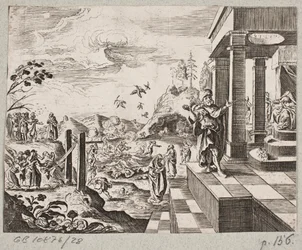Illustration zu Adam Olearius, „Persianischer Rosenthal von einem Sinnreichen Poeten Schich Saadi“, Schleswig 1660