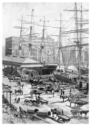 Schifffahrt, Circular Quay, Sydney, New South Wales, Australien, 1886