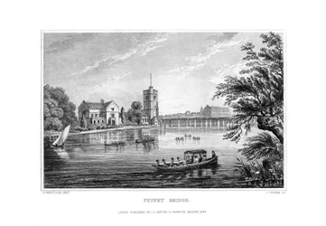 Putney Bridge, London, 1829