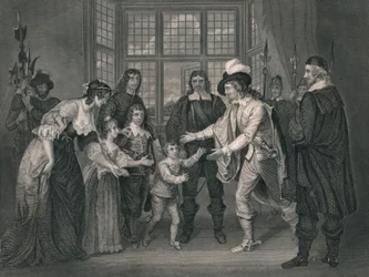 Das Interview von Karl I. mit seinen Kindern, 1649, frühes bis mittleres 19. Jahrhundert