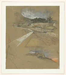 Zwei Reiseskizzen von Alicante, Spanien