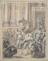 Odysseus entdeckt Achilles am Hof von Lykomedes