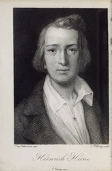 Porträt des Dichters Heinrich Heine 1797-1856, 1850