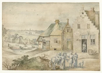 Landschaft mit dem barmherzigen Samariter