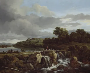 Landschaft mit Wasserfall