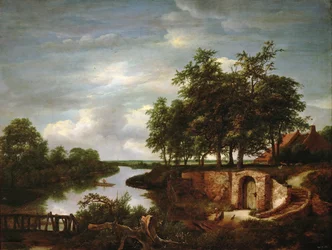 Flusslandschaft mit Kellereingang