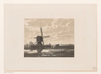 Landschaft mit Mühle am Wasser