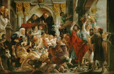 Jesus vertreibt die Händler aus dem Tempel