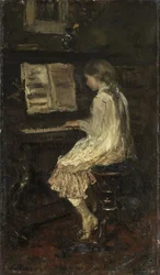 Mädchen am Klavier