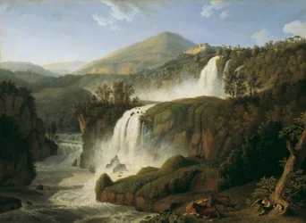 Der große Wasserfall von Tivoli bei Rom