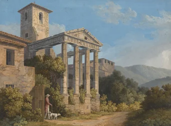 Der Tempel des Herkules in Cori bei Velletri