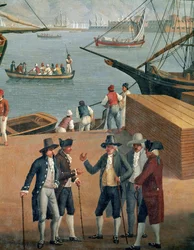 Blick auf den Hafen von Messina (Detail)
