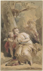 Callisto, Amor und Jupiter mit dem Adler
