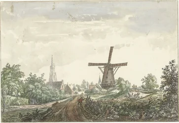 Ansicht der Leusdense Straße nach Amersfoort