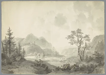 Berglandschaft mit einem Fluss