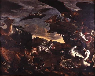 Die Schlacht der Vögel und der Tiere