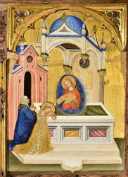 Lucia betet am Grab von Sankt Agatha, ca. 1410