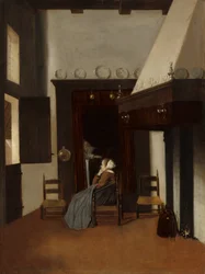 Junge Frau in einem Innenraum
